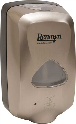 Renown&reg; Touch-free Foam Hand Soap Dispenser, 1,200 Ml, Nickel