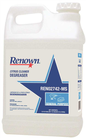 Renown&reg; Citrus Cleaner Degreaser, 2.5 Gallon