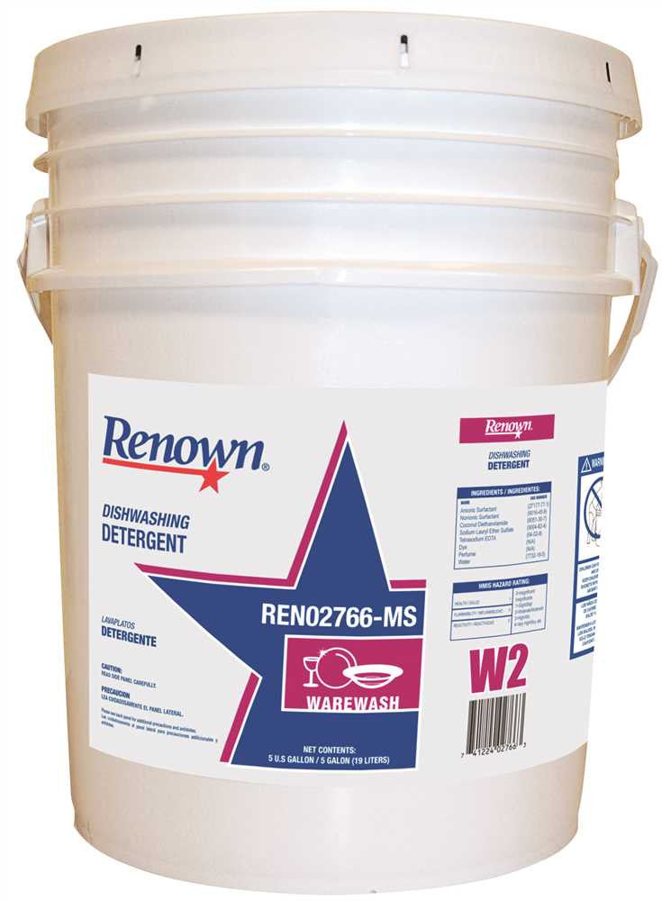 Renown&reg;dishwashing Detergent, 5 Gallon, 1 Pail