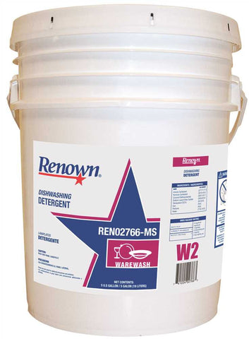 Renown&reg;dishwashing Detergent, 5 Gallon, 1 Pail