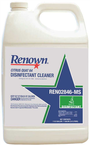 Renown&reg; Citrus Quat 64 Disinfectant Cleaner, 1 Gallon