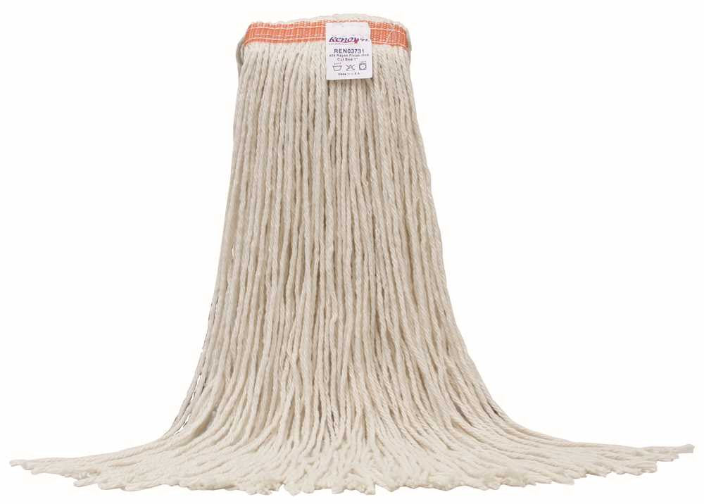 Renown&reg; #24 Standard Cut-end Rayon Wet Mop Head With 1" Headband, White