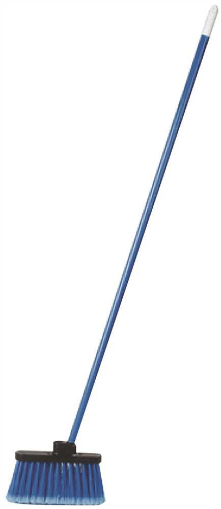 Renown&reg; Duo-sweep Angle Broom, Light Industrial, Flagged, Blue, 48"