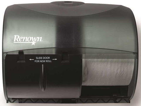 Renown&reg; Side-by-side 2-roll Bath Tissue Dispenser For Opticore&reg;, Black