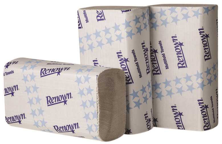 Renown&reg; Multifold Paper Towels, White, 9-1-8x9-1-2 In., 16-250-count Packs Per Case