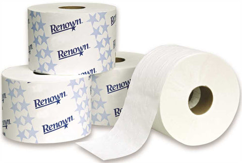 Renown&reg; Premium 2-ply Controlled-use Bath Tissue With Opticore&reg;, White, 3-3-4x4 In., 800 Sheets Per Roll, 36 Rolls Per Case