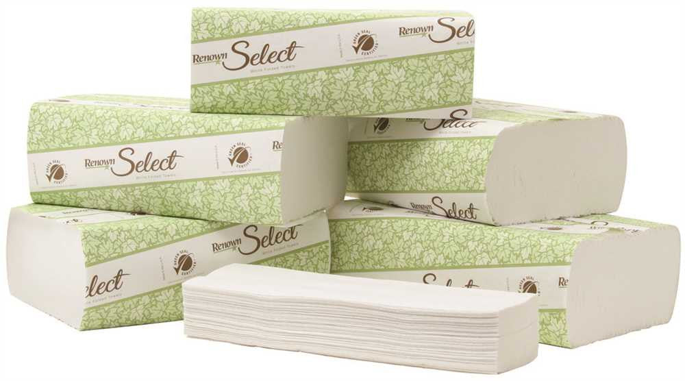 Renown&reg; Select Multifold Paper Towels, 9.5x10.25 In., 3,000 Sheets Per Case