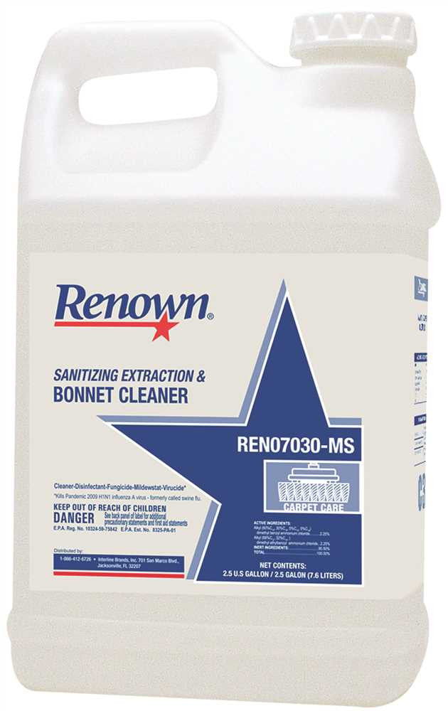 Renown&reg; Sanitizing, Extraction & Bonnet Cleaner, 2.5 Gallon