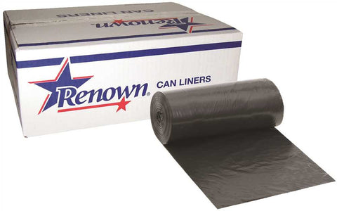 Renown&reg; Can Liner 24x24 10gl 8mic Black 50-rl 20rl-cs