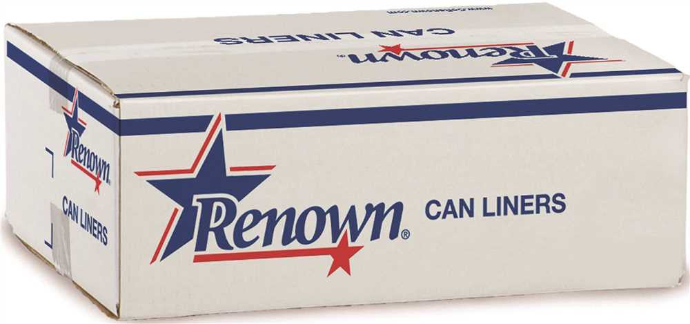 Renown&reg; Can Liner 33x40 33gl 22mic Silver 25-rl 10rl-cs