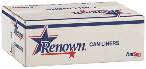 Renown&reg; Can Liner 40 X 48 45gl Black  16 Mic  25-rl 10rl-cs