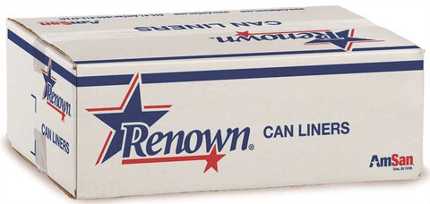 Renown&reg; Can Liner 43x47 56gl 0.95mil Gray 20-rl 5rl-cs