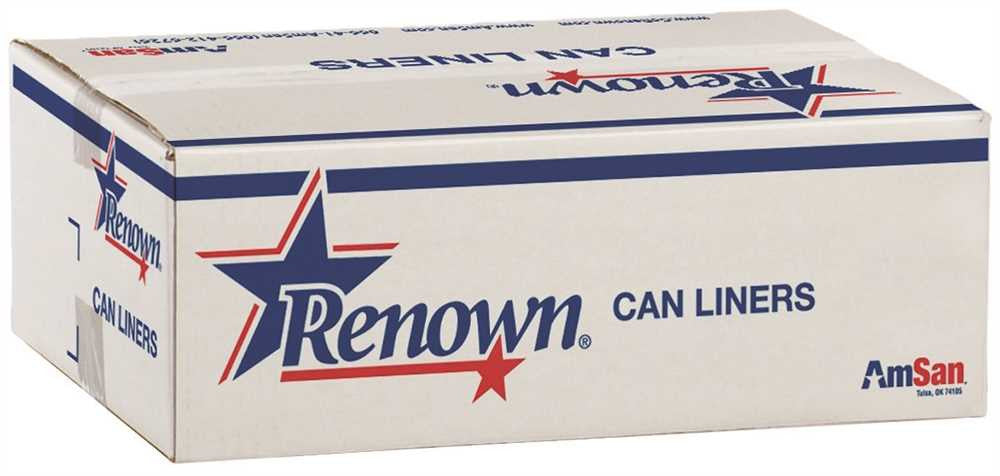 Renown&reg; Can Liner 43x47 56gl 1.5 Mil Black 10-rl 10rl-cs