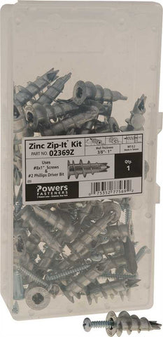 Zip-it&reg; Metal Wall Anchors Kit