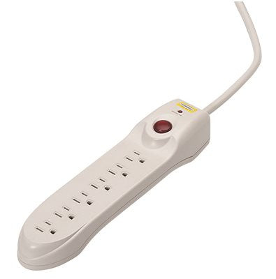 Plug Strip With Surge Protection 6-outlet 350 Joules 6ft Cord