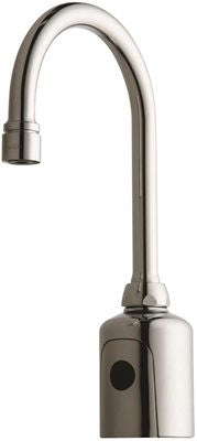 Chicago Faucets&reg; Lead-free Deck-mounted Hytronic&trade; Faucet With Gooseneck Spout, No Mixing Valve, Dc-powered