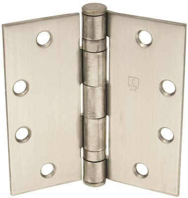 Hager Full Mortise Ball Bearing Temp Hinge, 4-1-2 In. X 4-1-2 In., Stainless Steel, 3-pack