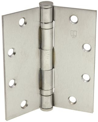 Full Mort Ball Bearing Template Hinge, 5 In. X 4-1-2 In., Dull Chrome, 3-pack