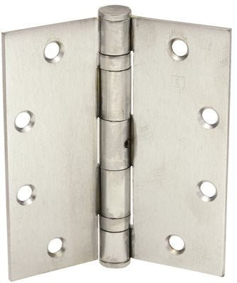 Full Mort Ball Bearing Temp Hinge Nrp, 5 In. X 4-1-2 In., Dull Chrome, 3-pack