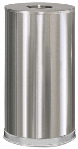 Atrium&reg; Open-top Trash Can, Stainless Steel, 16 Gallons