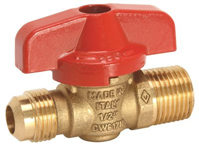 Gas Ball Valve 3-8" Flare X 1-2" Mpt Aga